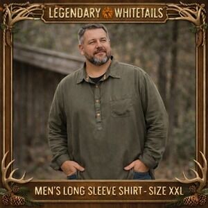 Legendary Whitetails Shirt Mens 2XL Green‎ Long Sleeve Pullover Hunting Outdoor